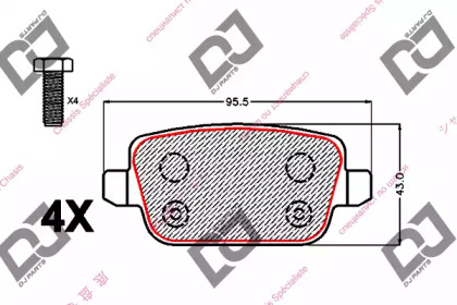 Комплект тормозных колодок DJ PARTS BP2140